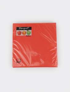 Салфетки Bouquet Colour 33*33 см. 2-сл. 20 л. красные  1/12